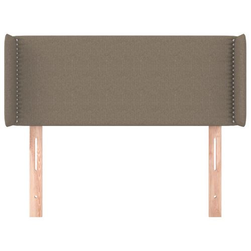 Tête de lit avec oreilles Taupe 103x16x78/88 cm Tissu - Photo n°3; ?>