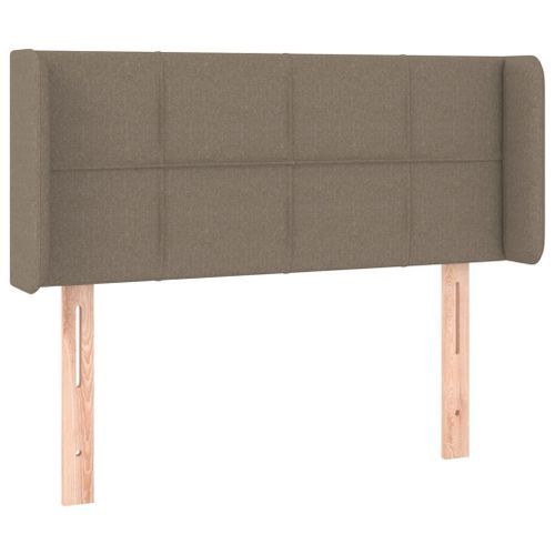 Tête de lit avec oreilles Taupe 103x16x78/88 cm Tissu - Photo n°2; ?>