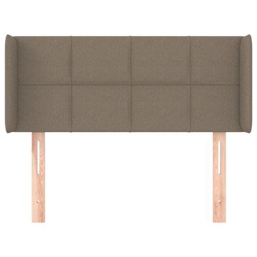 Tête de lit avec oreilles Taupe 103x16x78/88 cm Tissu - Photo n°3; ?>