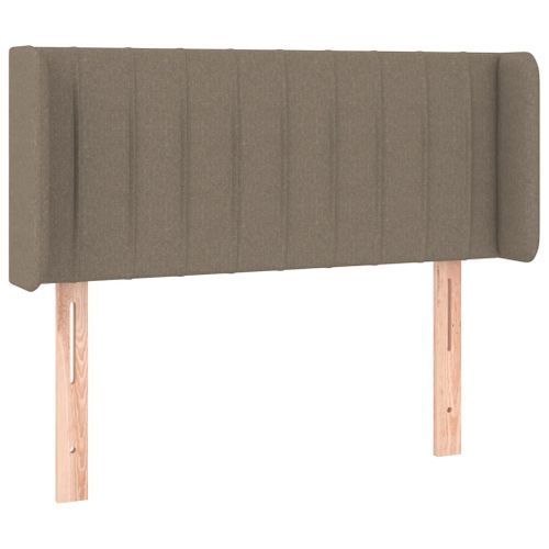 Tête de lit avec oreilles Taupe 103x16x78/88 cm Tissu - Photo n°2; ?>