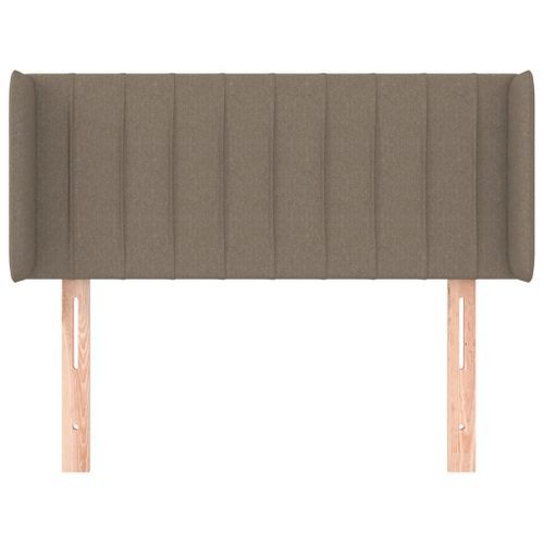 Tête de lit avec oreilles Taupe 103x16x78/88 cm Tissu - Photo n°3; ?>