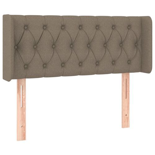 Tête de lit avec oreilles Taupe 103x16x78/88 cm Tissu - Photo n°2; ?>