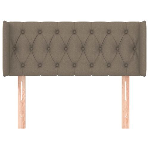 Tête de lit avec oreilles Taupe 103x16x78/88 cm Tissu - Photo n°3; ?>