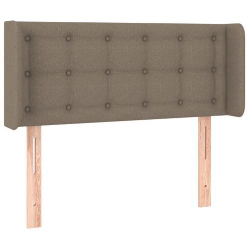 Tête de lit avec oreilles Taupe 103x16x78/88 cm Tissu - Photo n°2; ?>