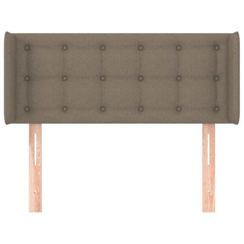 Tête de lit avec oreilles Taupe 103x16x78/88 cm Tissu - Photo n°3; ?>