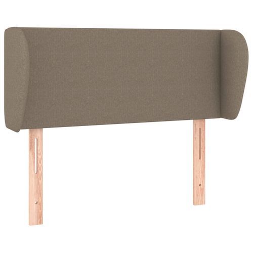 Tête de lit avec oreilles Taupe 103x23x78/88 cm Tissu - Photo n°2; ?>