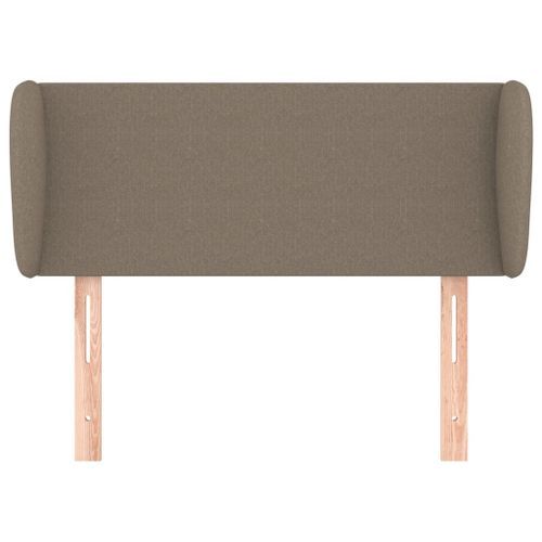 Tête de lit avec oreilles Taupe 103x23x78/88 cm Tissu - Photo n°3; ?>