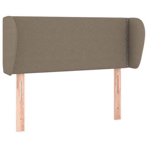 Tête de lit avec oreilles Taupe 103x23x78/88 cm Tissu - Photo n°2; ?>