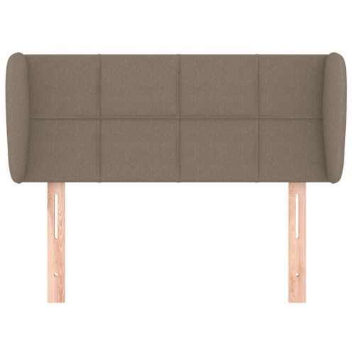 Tête de lit avec oreilles Taupe 103x23x78/88 cm Tissu - Photo n°3; ?>