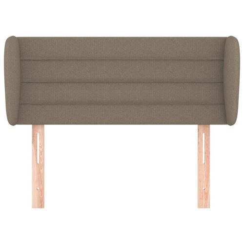 Tête de lit avec oreilles Taupe 103x23x78/88 cm Tissu - Photo n°3; ?>