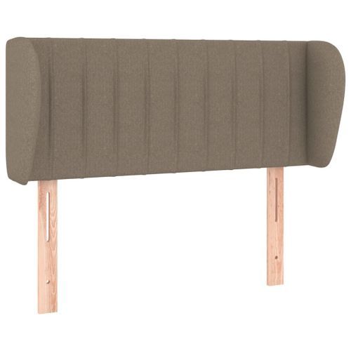 Tête de lit avec oreilles Taupe 103x23x78/88 cm Tissu - Photo n°2; ?>