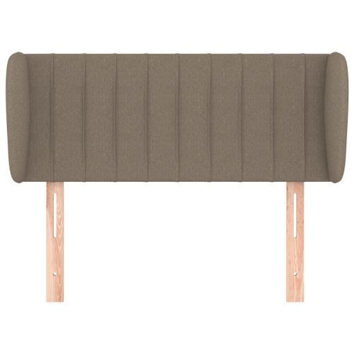 Tête de lit avec oreilles Taupe 103x23x78/88 cm Tissu - Photo n°3; ?>