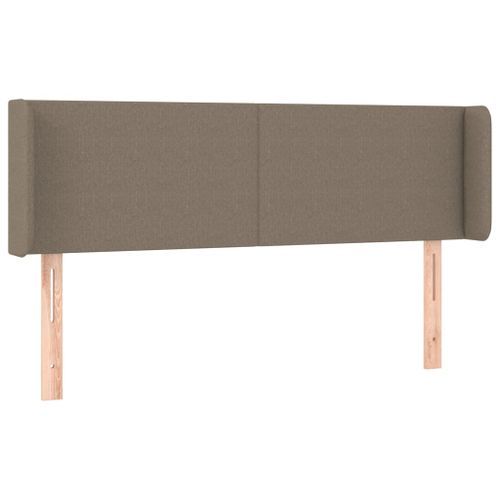 Tête de lit avec oreilles Taupe 147x16x78/88 cm Tissu - Photo n°2; ?>