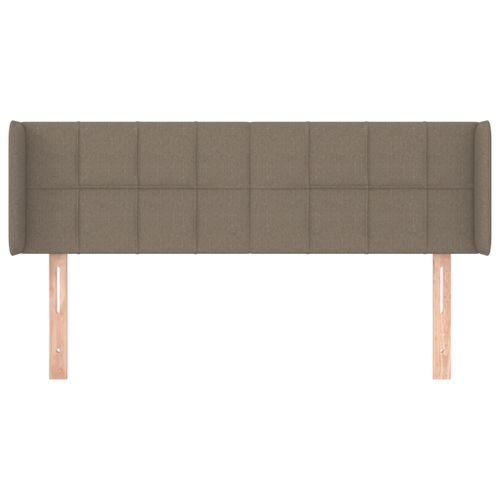 Tête de lit avec oreilles Taupe 147x16x78/88 cm Tissu - Photo n°3; ?>