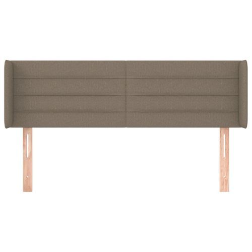 Tête de lit avec oreilles Taupe 147x16x78/88 cm Tissu - Photo n°3; ?>