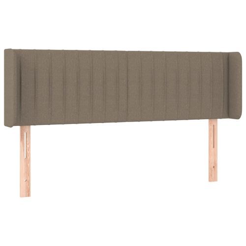 Tête de lit avec oreilles Taupe 147x16x78/88 cm Tissu - Photo n°2; ?>