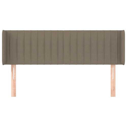 Tête de lit avec oreilles Taupe 147x16x78/88 cm Tissu - Photo n°3; ?>