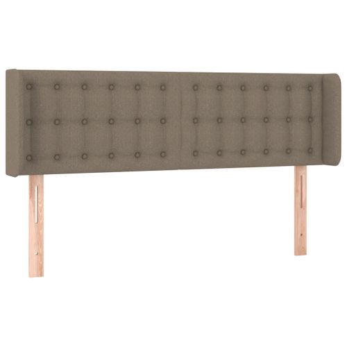 Tête de lit avec oreilles Taupe 147x16x78/88 cm Tissu - Photo n°2; ?>