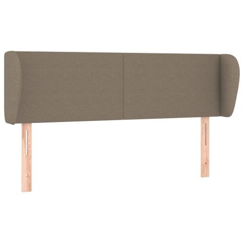 Tête de lit avec oreilles Taupe 147x23x78/88 cm Tissu - Photo n°2; ?>