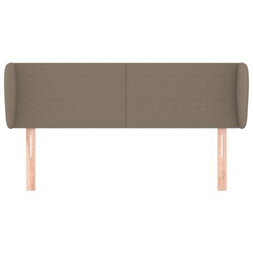 Tête de lit avec oreilles Taupe 147x23x78/88 cm Tissu - Photo n°3; ?>