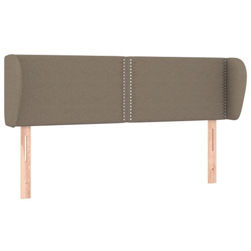 Tête de lit avec oreilles Taupe 147x23x78/88 cm Tissu - Photo n°2; ?>