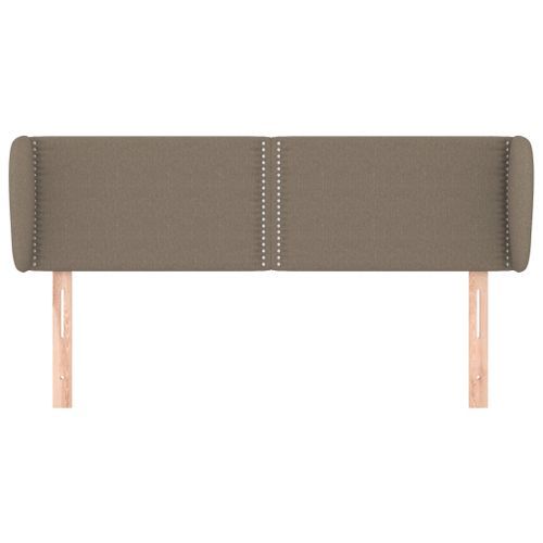 Tête de lit avec oreilles Taupe 147x23x78/88 cm Tissu - Photo n°3; ?>