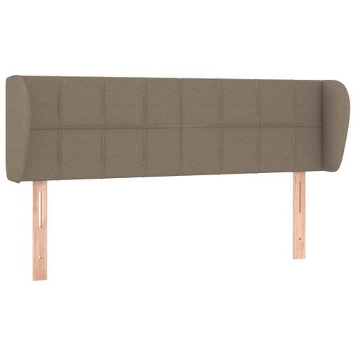 Tête de lit avec oreilles Taupe 147x23x78/88 cm Tissu - Photo n°2; ?>