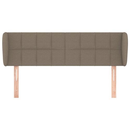 Tête de lit avec oreilles Taupe 147x23x78/88 cm Tissu - Photo n°3; ?>