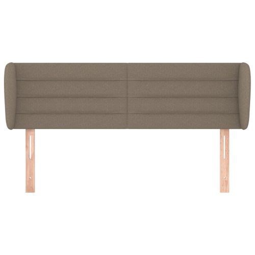 Tête de lit avec oreilles Taupe 147x23x78/88 cm Tissu - Photo n°3; ?>