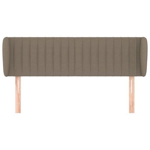 Tête de lit avec oreilles Taupe 147x23x78/88 cm Tissu - Photo n°3; ?>