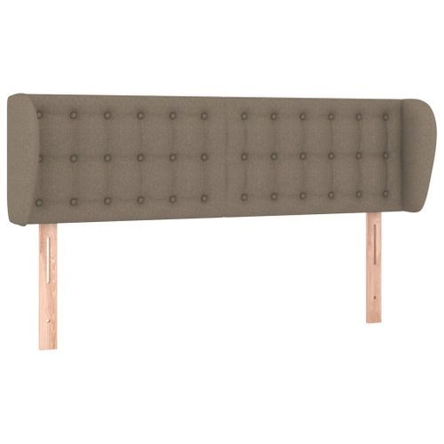 Tête de lit avec oreilles Taupe 147x23x78/88 cm Tissu - Photo n°2; ?>