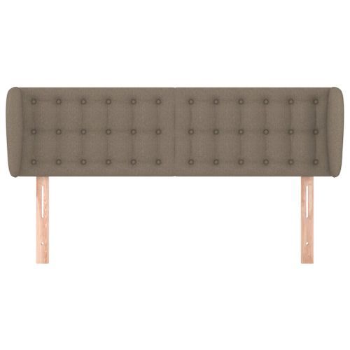 Tête de lit avec oreilles Taupe 147x23x78/88 cm Tissu - Photo n°3; ?>