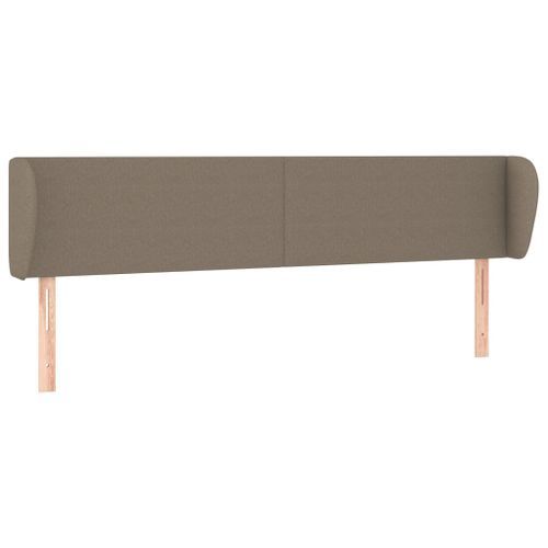 Tête de lit avec oreilles Taupe 163x23x78/88 cm Tissu - Photo n°2; ?>