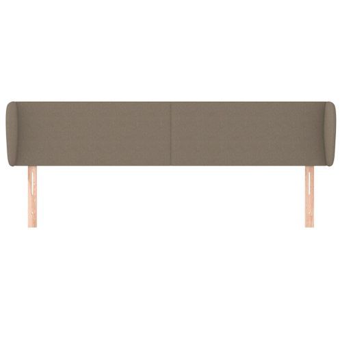 Tête de lit avec oreilles Taupe 163x23x78/88 cm Tissu - Photo n°3; ?>