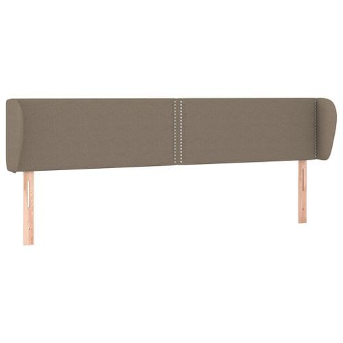 Tête de lit avec oreilles Taupe 163x23x78/88 cm Tissu - Photo n°2; ?>