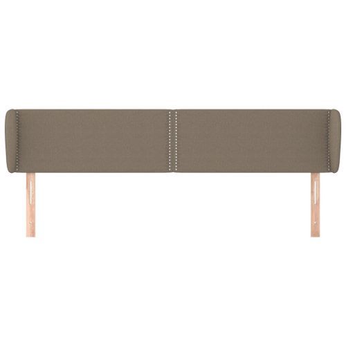 Tête de lit avec oreilles Taupe 163x23x78/88 cm Tissu - Photo n°3; ?>