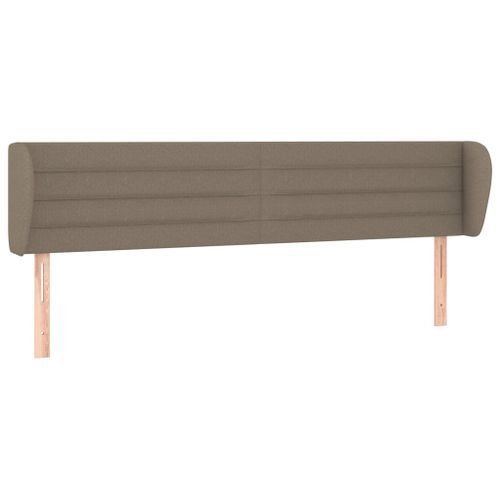 Tête de lit avec oreilles Taupe 163x23x78/88 cm Tissu - Photo n°2; ?>