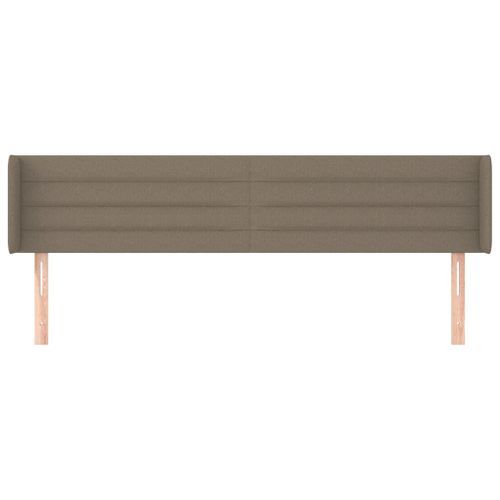 Tête de lit avec oreilles Taupe 183x16x78/88 cm Tissu - Photo n°3; ?>