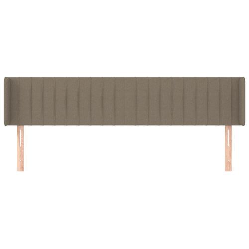 Tête de lit avec oreilles Taupe 183x16x78/88 cm Tissu - Photo n°3; ?>