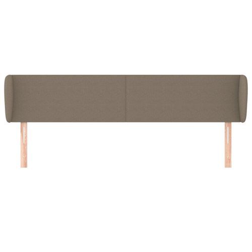 Tête de lit avec oreilles Taupe 183x23x78/88 cm Tissu - Photo n°3; ?>