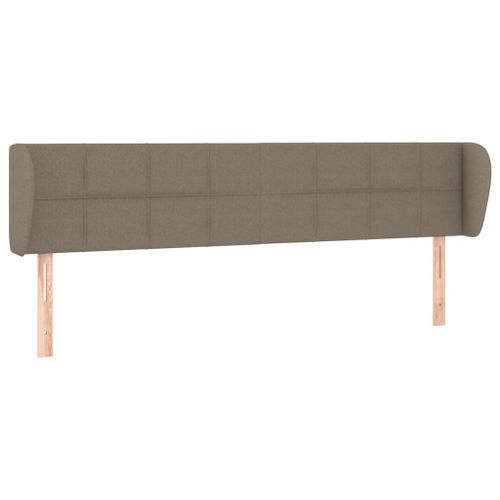 Tête de lit avec oreilles Taupe 183x23x78/88 cm Tissu - Photo n°2; ?>