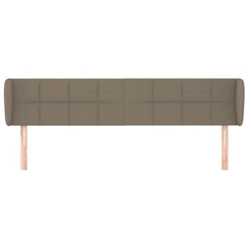 Tête de lit avec oreilles Taupe 183x23x78/88 cm Tissu - Photo n°3; ?>