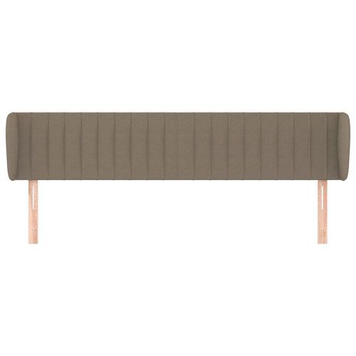 Tête de lit avec oreilles Taupe 183x23x78/88 cm Tissu - Photo n°3; ?>