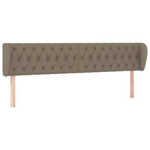 Tête de lit avec oreilles Taupe 183x23x78/88 cm Tissu - Photo n°2; ?>