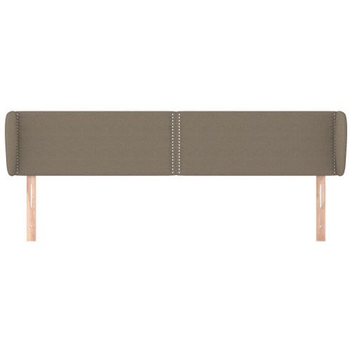 Tête de lit avec oreilles Taupe 203x23x78/88 cm Tissu - Photo n°3; ?>