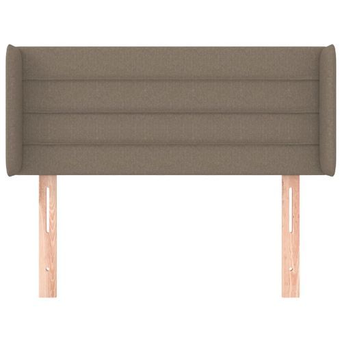 Tête de lit avec oreilles Taupe 83x16x78/88 cm Tissu - Photo n°3; ?>