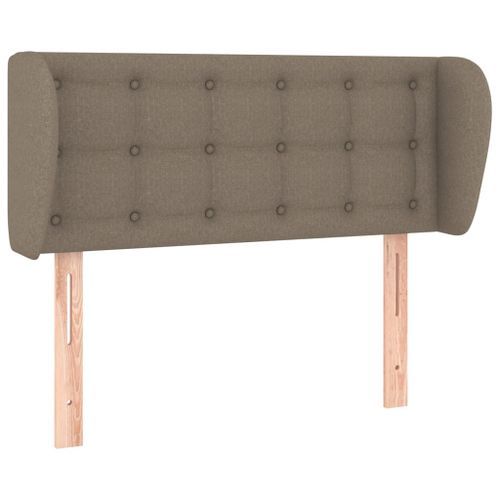 Tête de lit avec oreilles Taupe 83x23x78/88 cm Tissu - Photo n°2; ?>