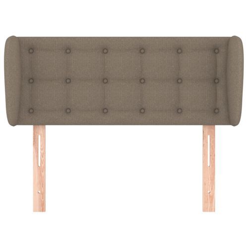 Tête de lit avec oreilles Taupe 83x23x78/88 cm Tissu - Photo n°3; ?>