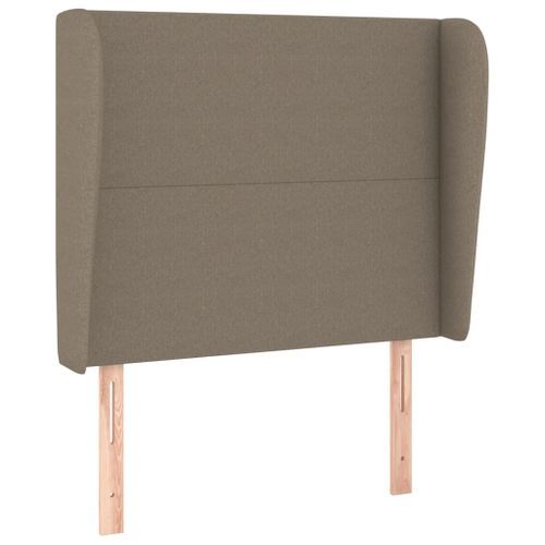 Tête de lit avec oreilles Taupe 93x23x118/128 cm Tissu - Photo n°2; ?>