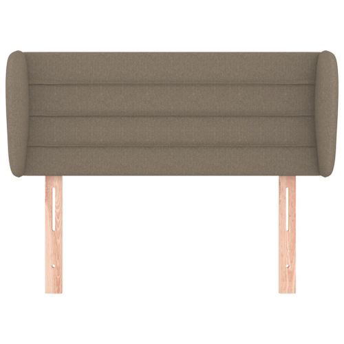 Tête de lit avec oreilles Taupe 93x23x78/88 cm Tissu - Photo n°3; ?>